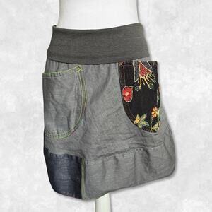 Y2K Subversive Boho Foldover Skirt Size Small